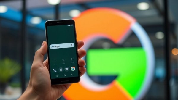 Agentic AI concept with Google search on a smartphone.
