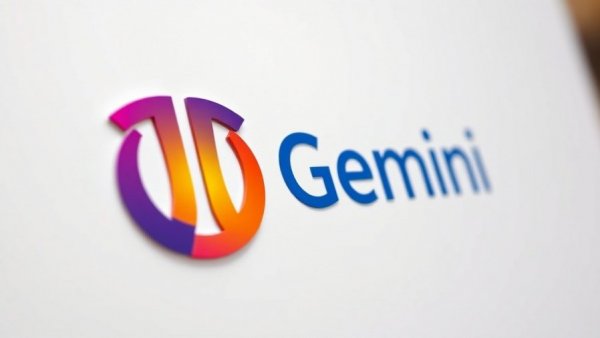 Gemini logo representing AI news with bright colors.