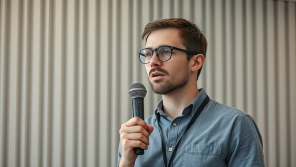 Casual man discussing private markets transparency in indoor setting.