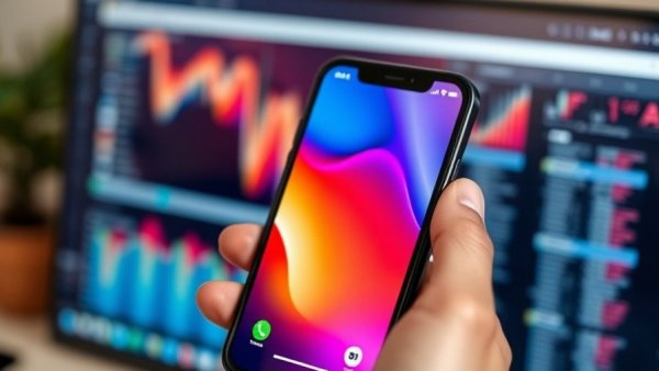 Smartphone showcasing Perplexity AI app in vibrant colors, held by a hand.