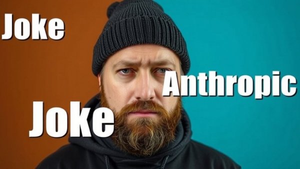 Humorous meme with serious man and 'Anthropic' text, Jack Dorsey Anthropic misinformation theme.