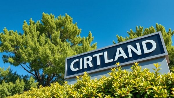 AI integration in education: Portland school sign amidst trees.