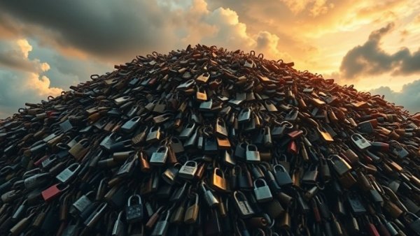Massive cloud of locks illustrating Zero Trust for AI Agents