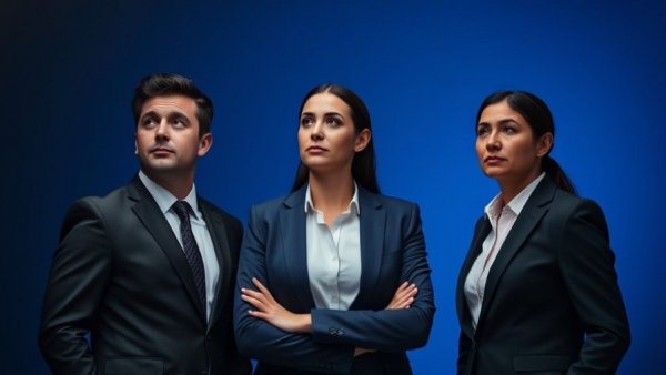 Business professionals discussing Anthropic AI IPO impact over a blue background.