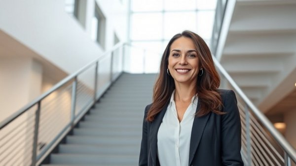 Confident businesswoman in modern office environment