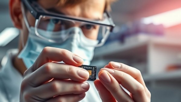 Close-up of scientist inspecting microchip, Stanley Druckenmiller AI Stocks.