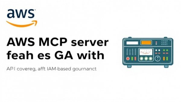 AWS MCP Server AI agents announcement with retro control panel.