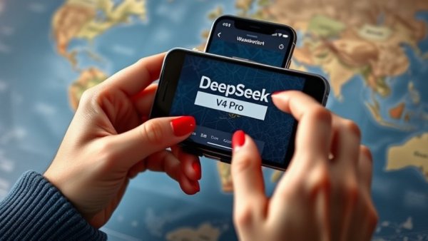 DeepSeek V4 Pro affordable AI displayed on smartphone.