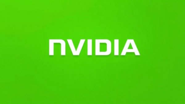 Nvidia stock buy concept with Nvidia logo on green background.