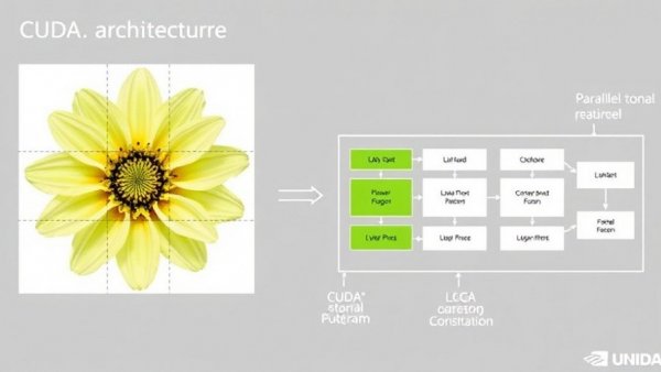 CUDA Tile C++ Programming Model diagram of image tiles with computational architecture.