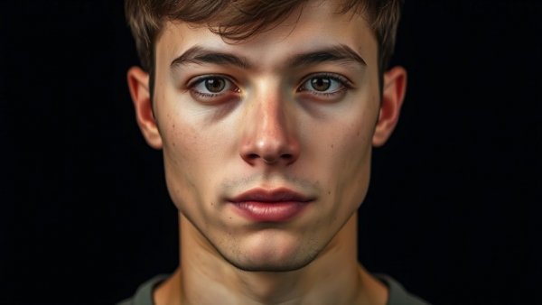 Close-up portrait of a young man with a neutral expression for Perplexity AI