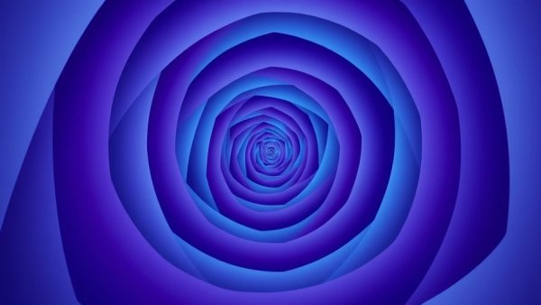 Abstract spiral pattern in blue and purple tones resembling open AI theme.