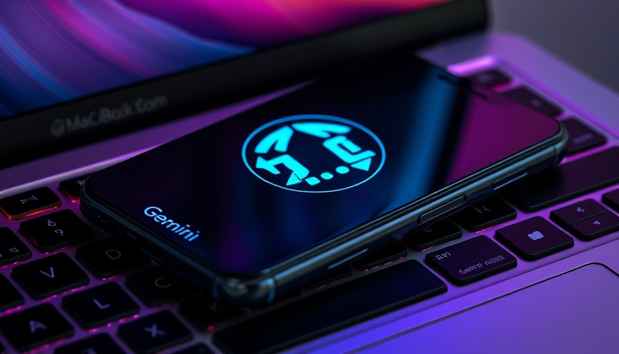 Smartphone displaying Gemini logo on laptop keyboard, disable Google Gemini AI