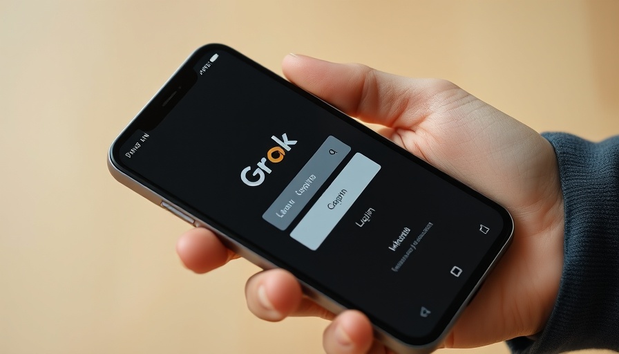 Grok app on smartphone indicating Chatbot Usage Surge.