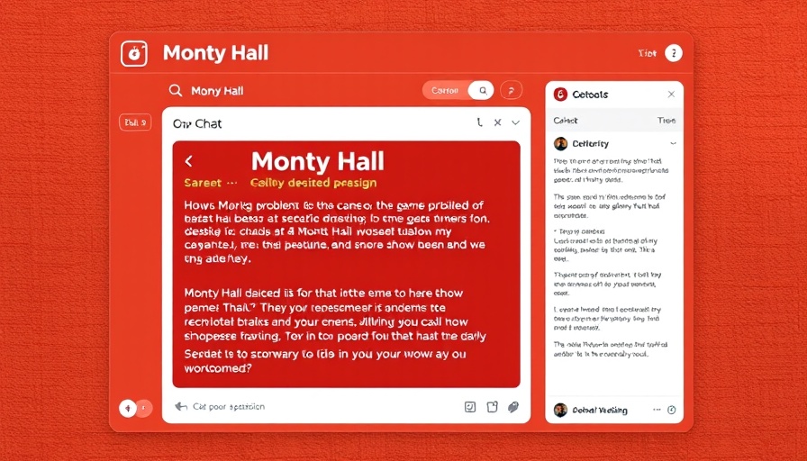 Claude AI chat explaining the Monty Hall problem in a user-friendly interface.