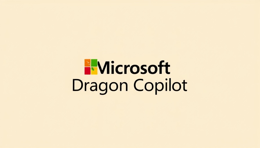 Microsoft Dragon Copilot logo on a beige gradient background