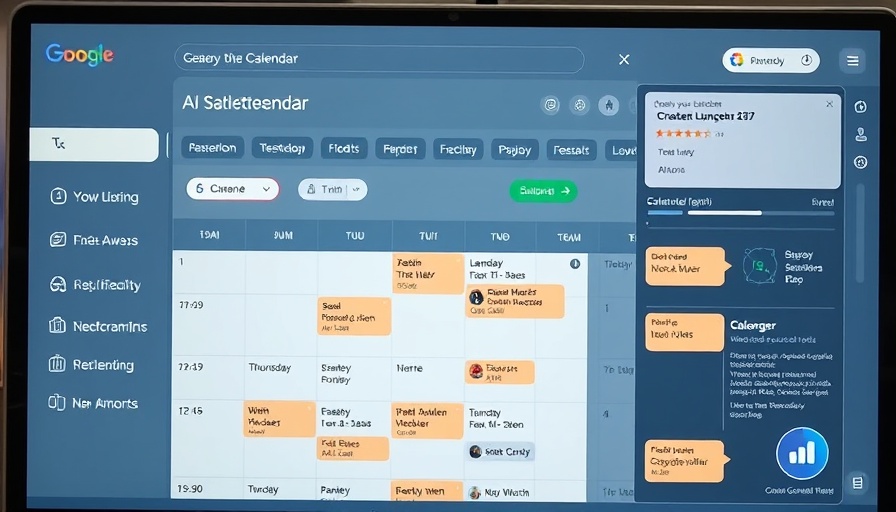 AI in Google Calendar assisting with event creation.