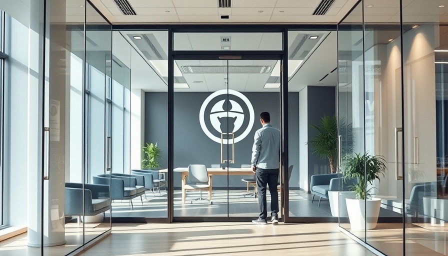 Anthropic office entrance with person entering, Google investment in AI startup Anthropic