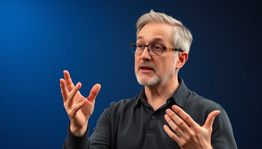 Middle-aged man speaking passionately in a studio about agentic AI.