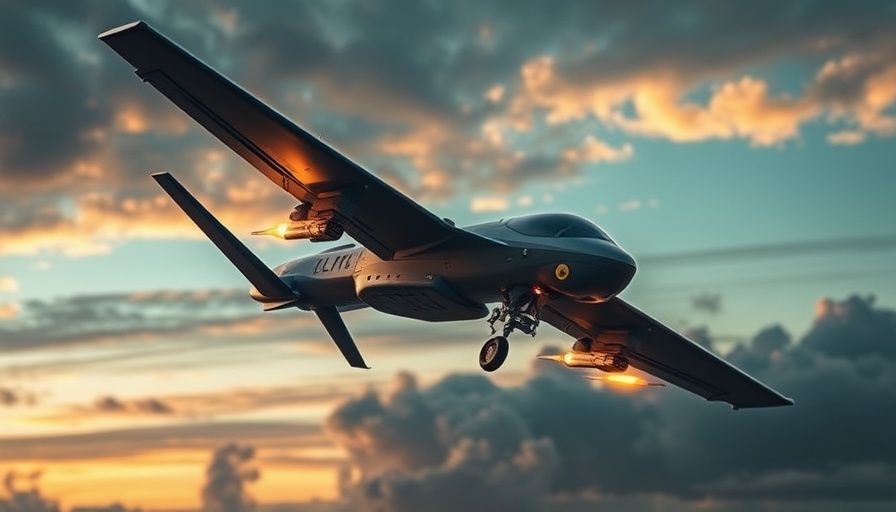 Military drone with agentic AI in action firing missiles.