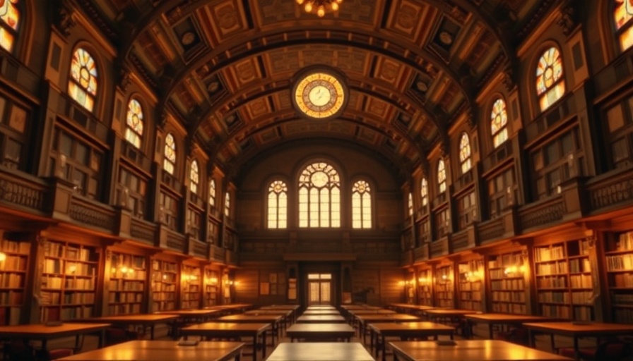Majestic library interior for AI job strategies for law students