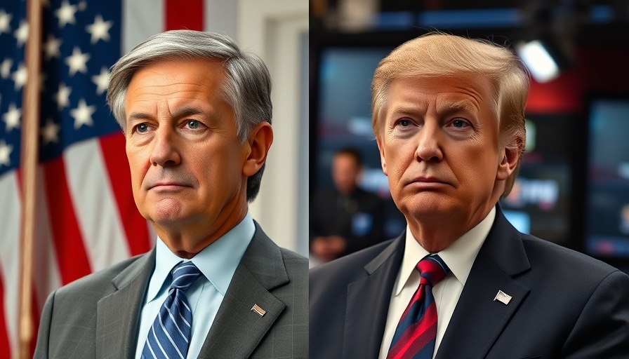 AI regulation in Hollywood: two formal figures, serious expressions.