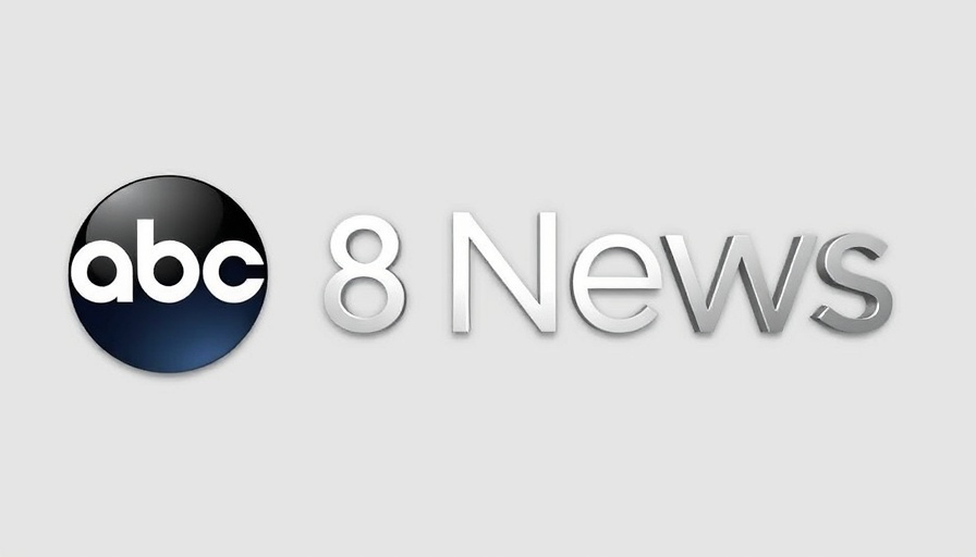 ABC 8 News logo with metallic letters