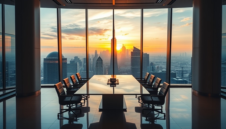 FTI Consulting AI Innovations in Legal Tech conference room with cityscape view.