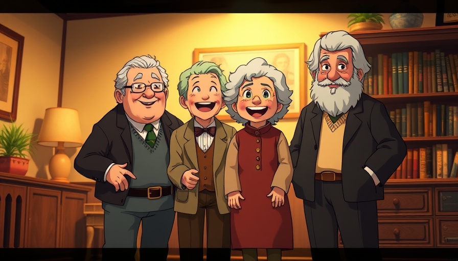 AI-Generated Studio Ghibli style image with joyful characters in a room.