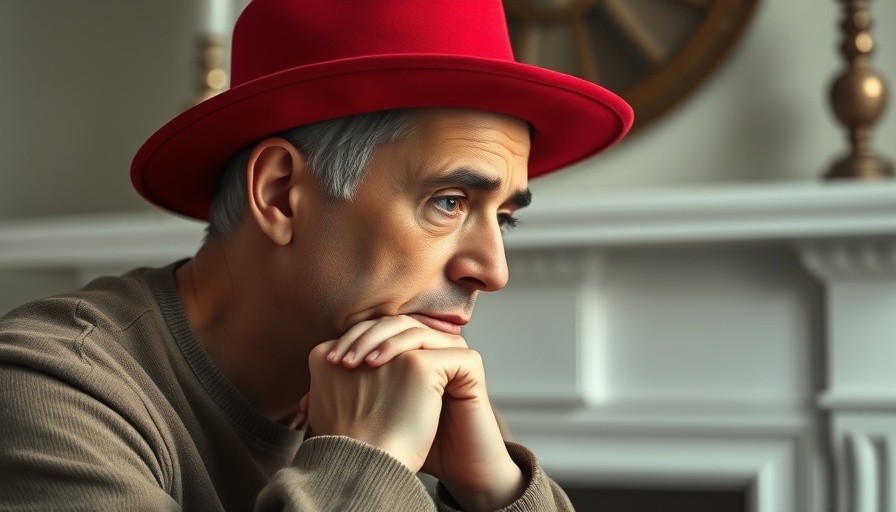 Thoughtful figure in red hat indoors, Musk Grok AI misinformation