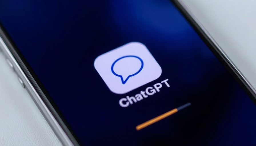 Smartphone screen showing ChatGPT app icon with 4.9-star rating.
