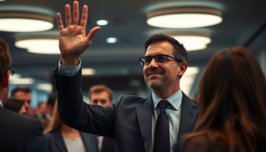 Confident business figure at event related to OpenAI valuation.