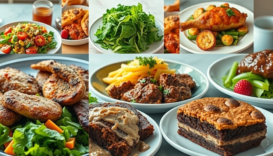 Colorful weekly meal plan collage for August 4, 2025.
