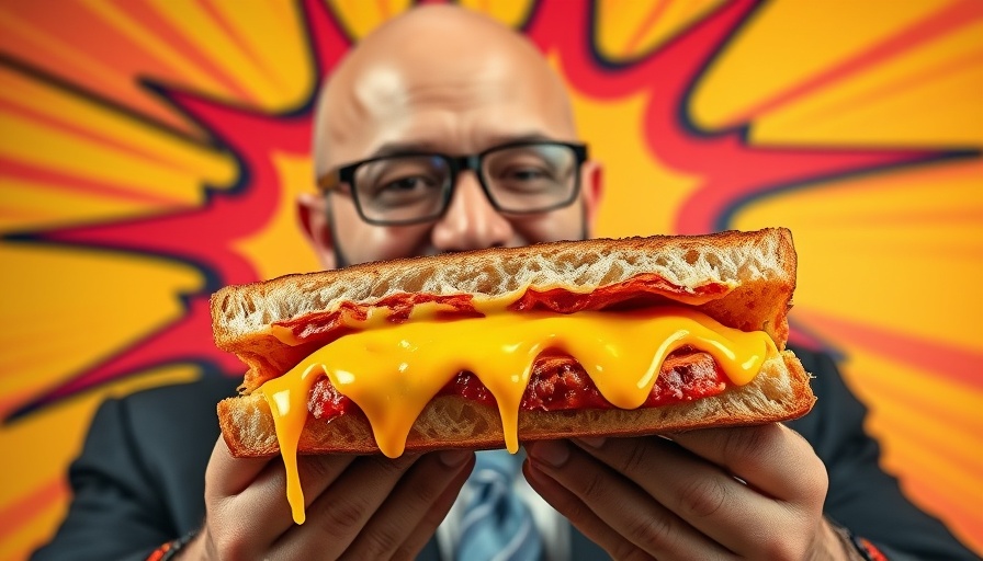Delicious Stanley Tucci 3-Ingredient Sandwich with smiling bald man.