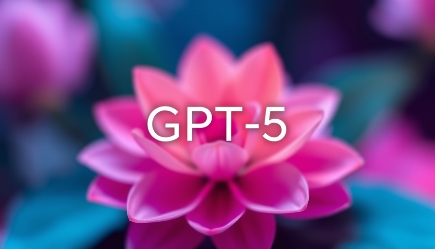 GPT-5 abstract design with vibrant colors.