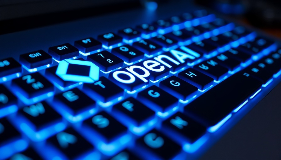 Glowing OpenAI logo over illuminated keyboard, representing AI talent retention.