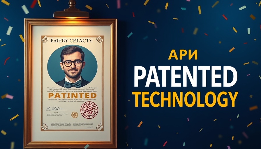 Agentic AI proctoring patent announcement with certificate and portrait.