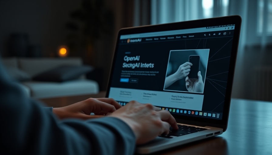 Person engaging with OpenAI webpage on a laptop.