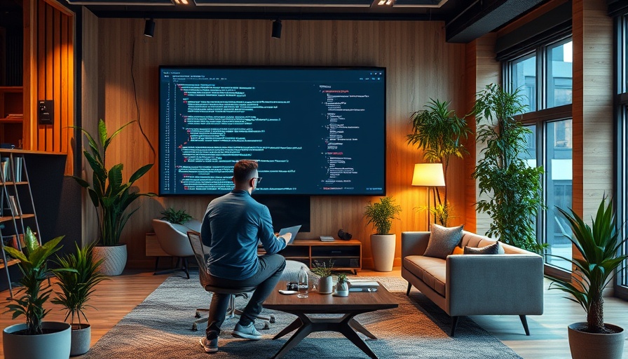Collaborative coding session using Cursor AI software in a modern office space.