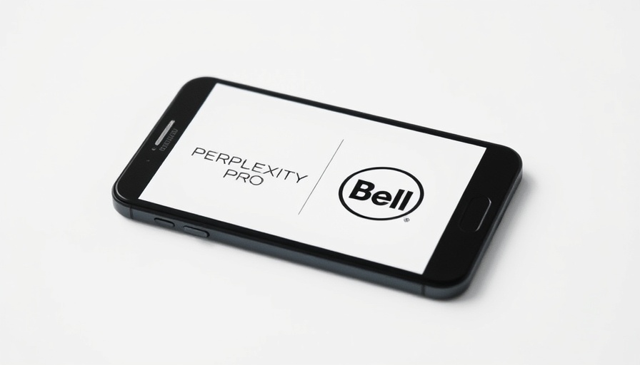 Perplexity AI collaboration with Bell displayed on smartphone.