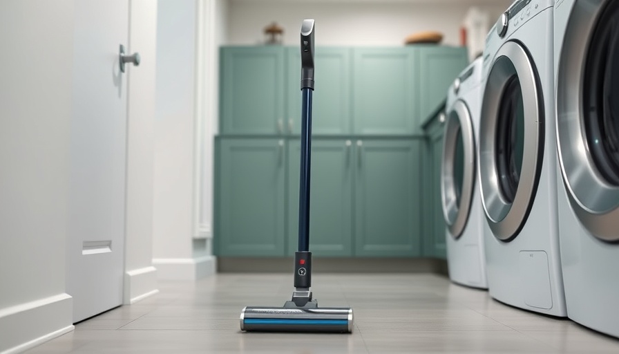 Modern vacuum in a tidy home setup, ideal for back-to-school tips.