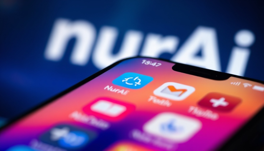 Close-up of NurAI app icons on smartphone screen, Shariah-aligned AI assistant focus.
