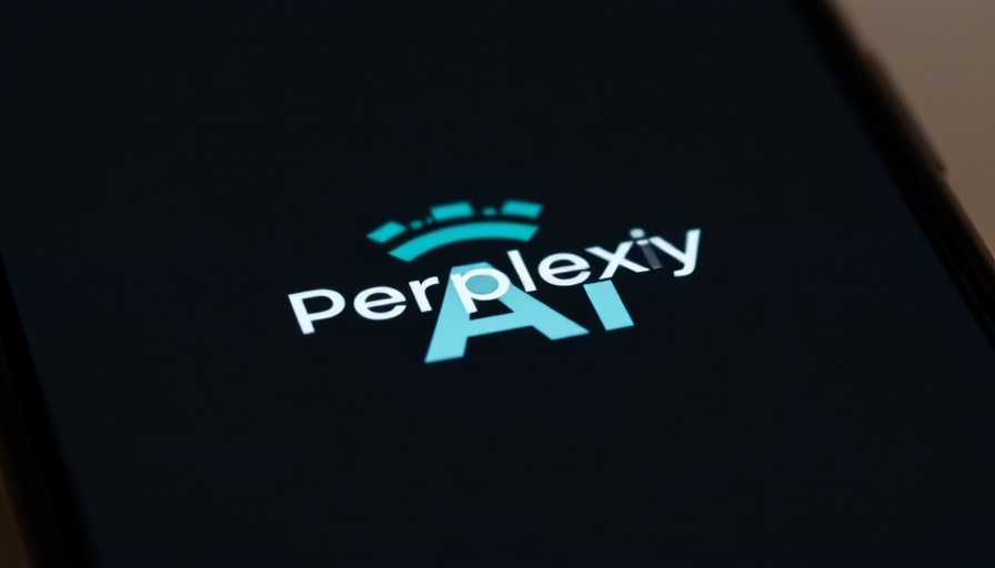 Perplexity AI logo displayed on a smartphone screen.