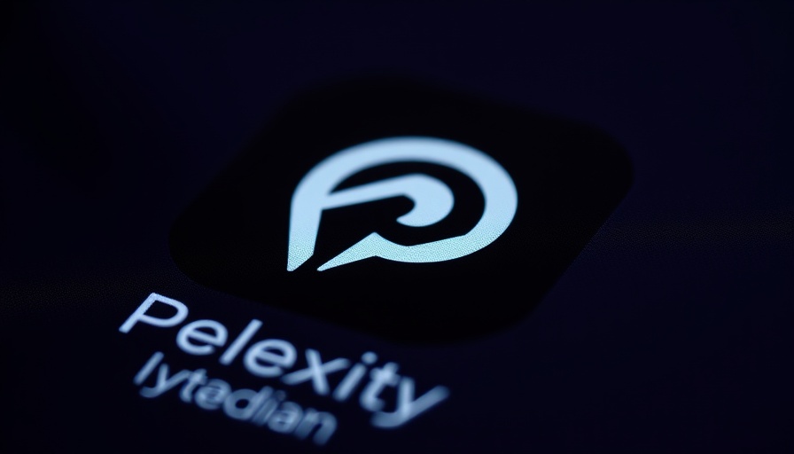 Close-up of Perplexity AI app icon in white on dark background.