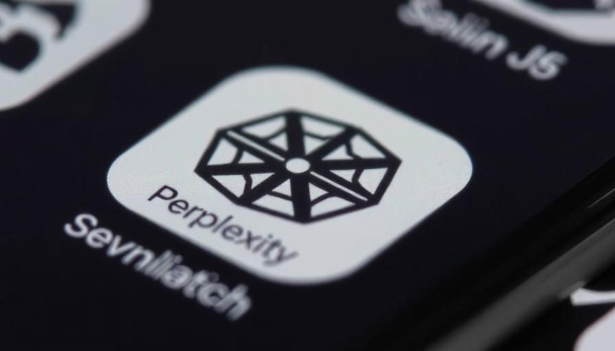 Perplexity AI app icon on a dark screen.