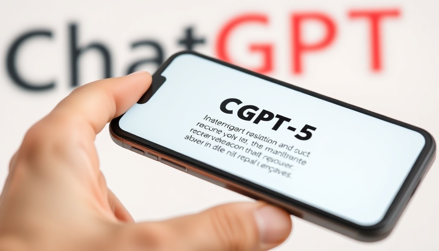 Close-up of smartphone with GPT-5 news on screen, AI development.