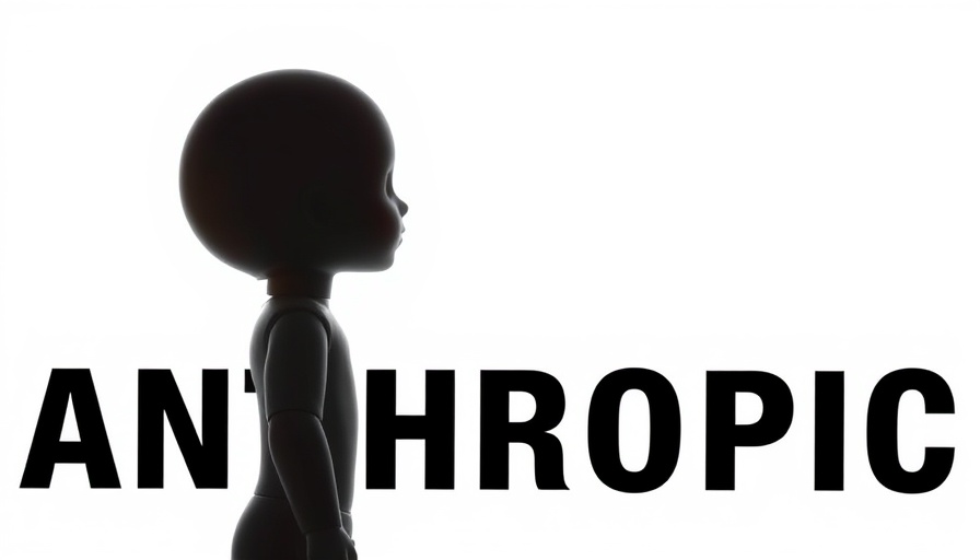 Silhouette of a doll reaching towards 'ANTHROPIC', representing Claude AI.