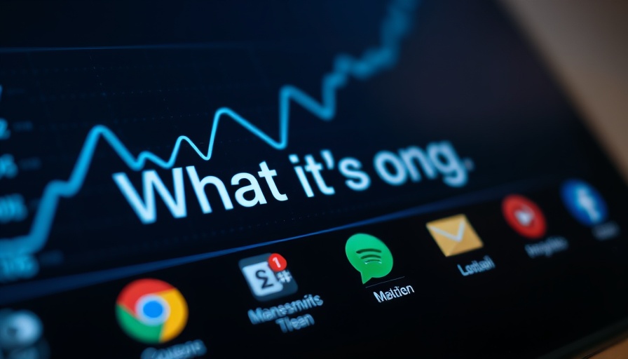 Modern interface with rising graph and text overlay on AI