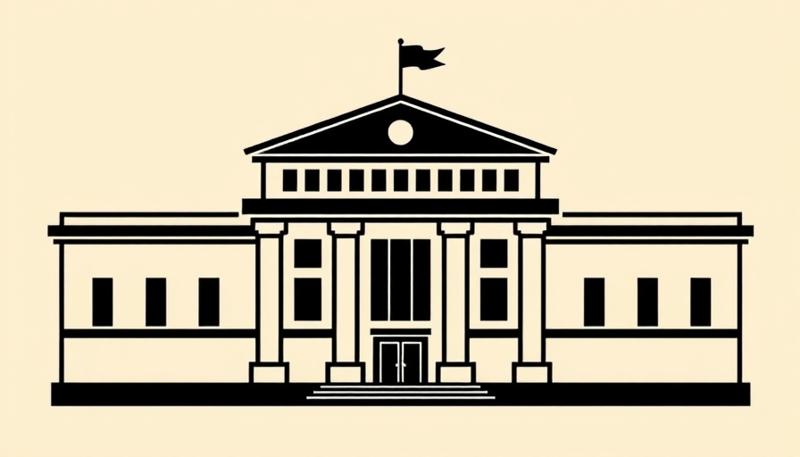 Anthropic AI offers for government represented by minimalistic building.