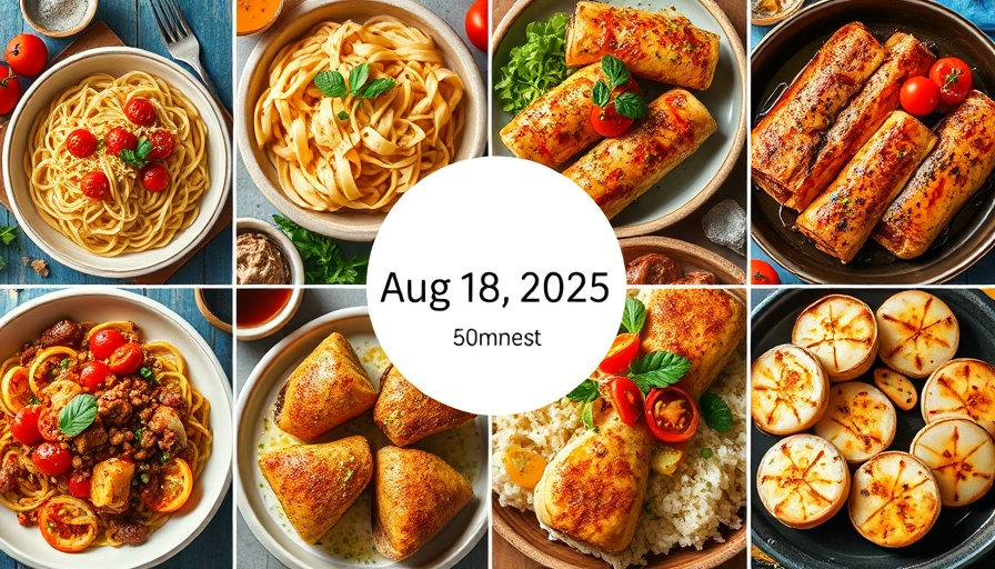 Weekly Meal Plan August 18 2025; vibrant meal collage with various dishes.